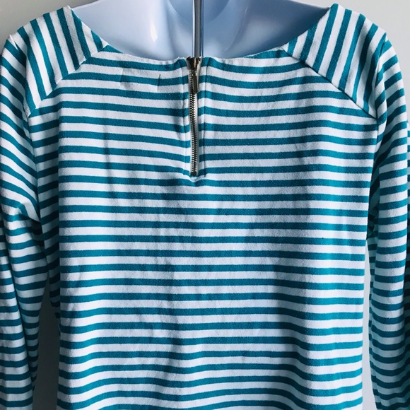 ๐Old Navy Medium Size White With Green Stripes Long Sleeves Top - Picture 6 of 12